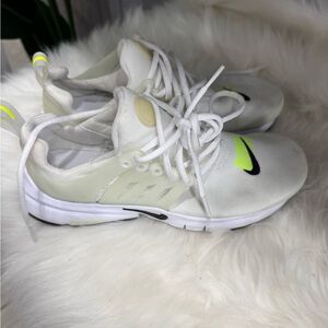 Nike White and Neon Green Athletic Shoes